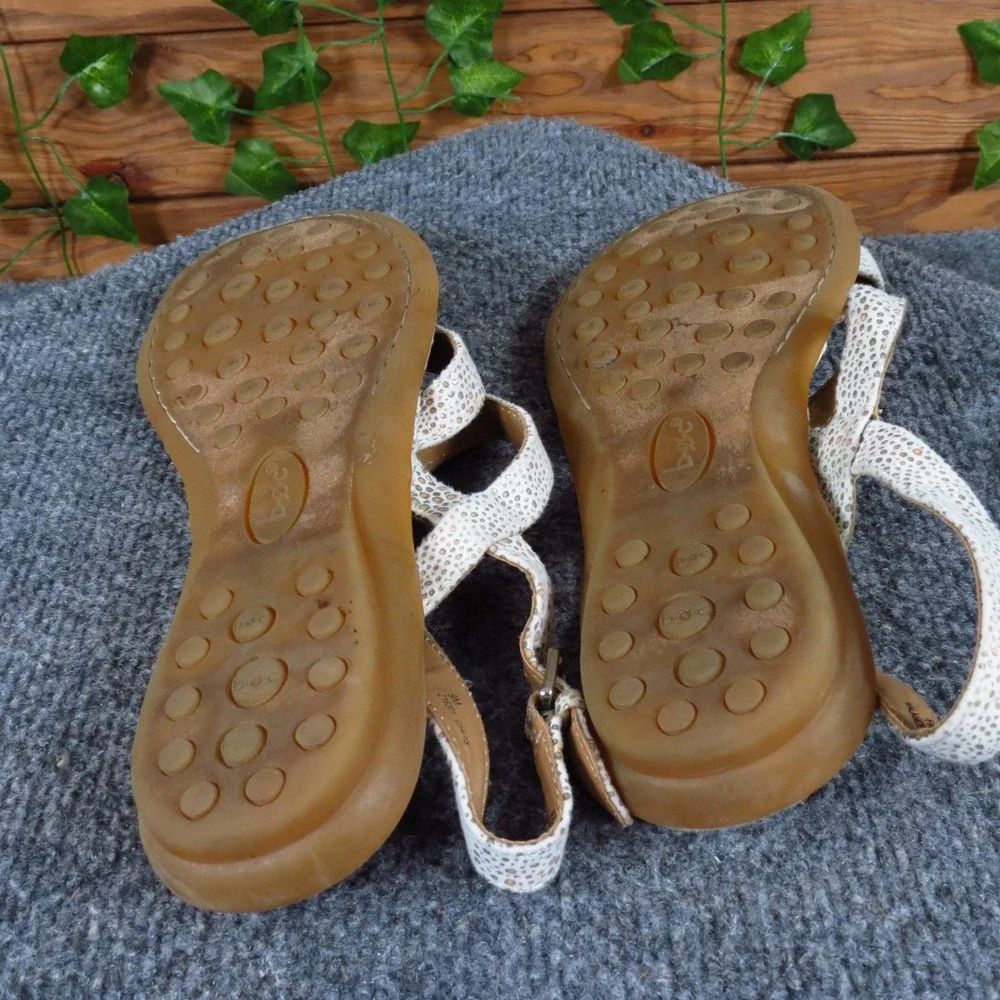B.O.C. Halida Women Sandal Size 9 Casual Daily Wear‎ Cream Metallic Fabric